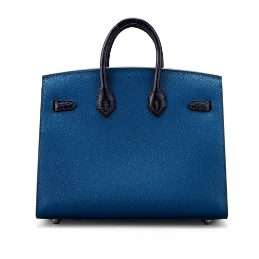 HERMES Limited Edition Berkin Faubourg Sellier Bleu 30cm