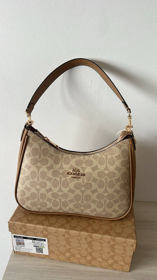 COACH Porté-épaule Laurel en toile signature