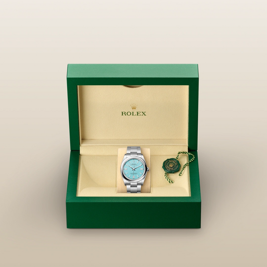 Rolex Oyster Perpetual Cadran Bleu Turquoise 36mm