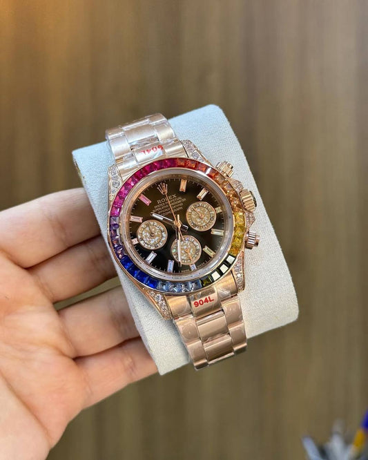 Rolex Daytona Rosegold Rainbow Diamond