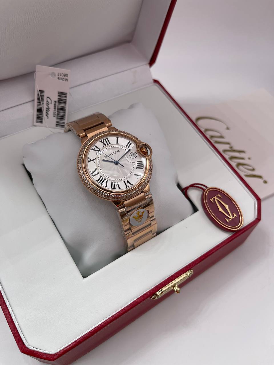 Cartier Ballon Bleu, Or Rose Sertie