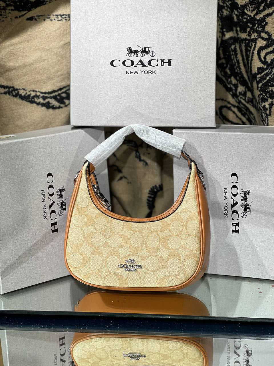 COACH hobo Teri en toile exclusive BLANC