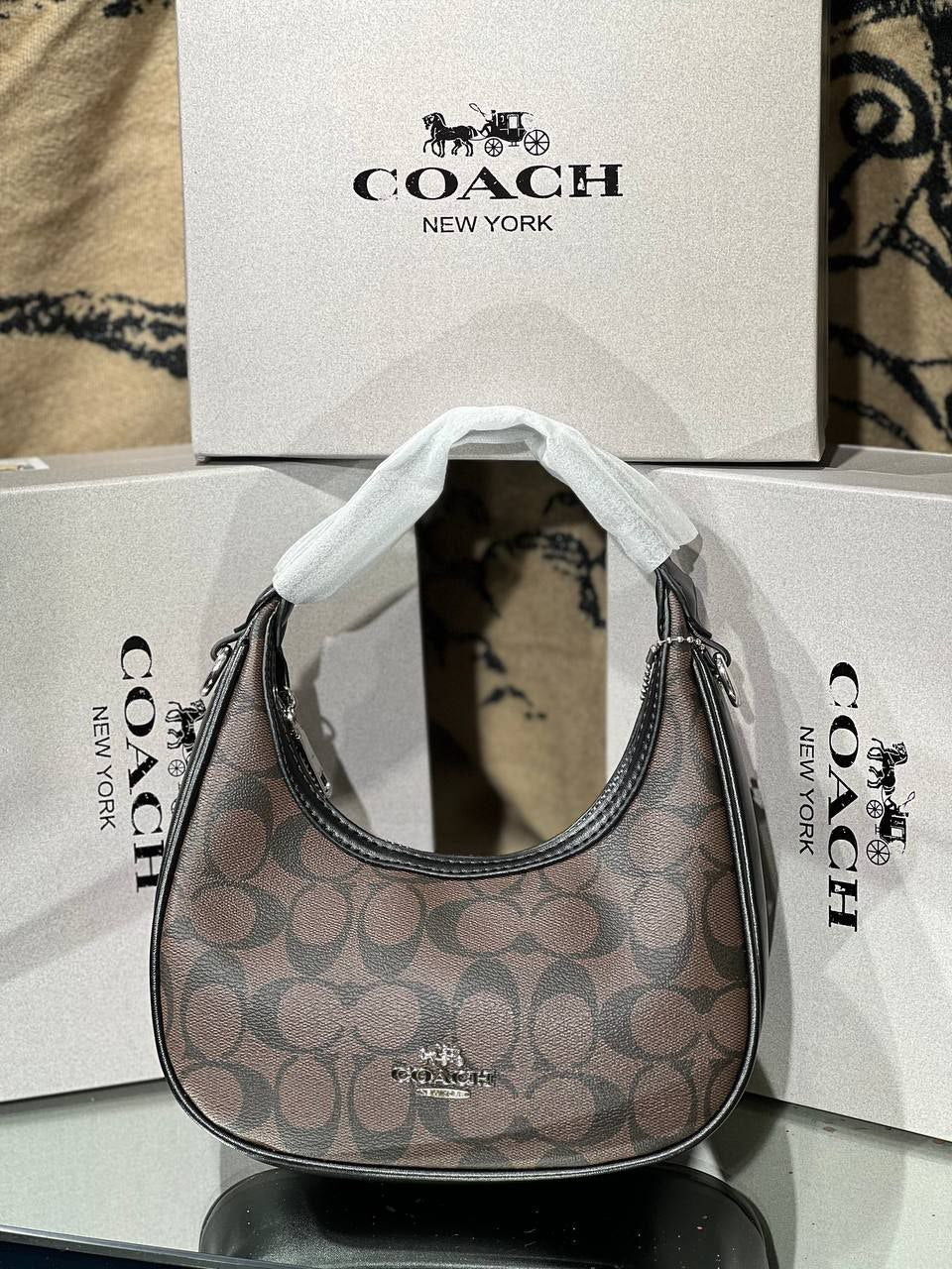 COACH hobo Teri en toile exclusive NOIR