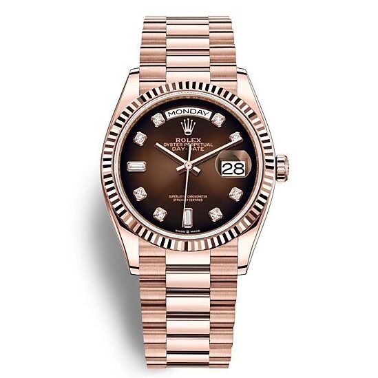 Rolex DAY DATE OR ROSE/BRUN