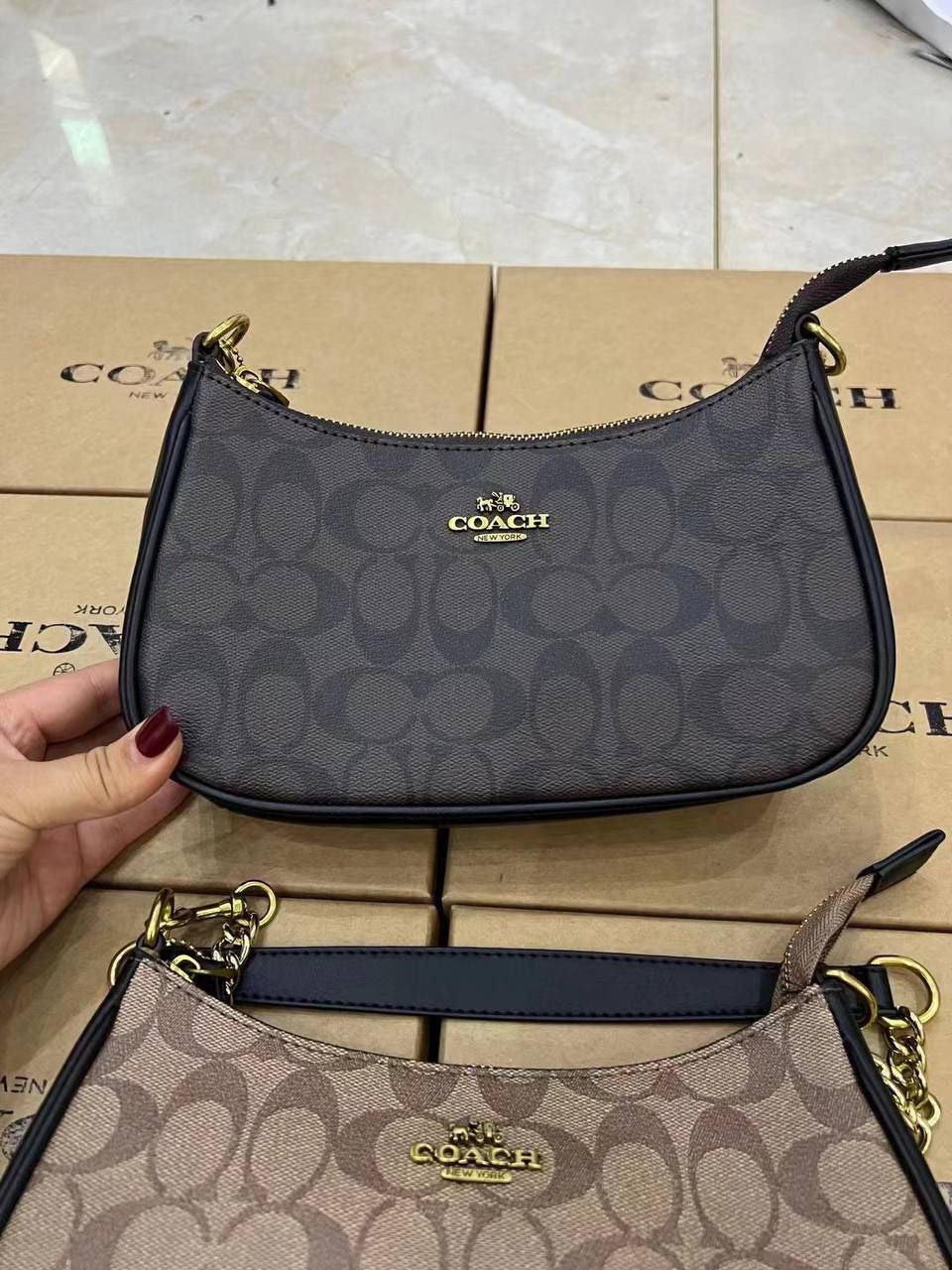 Mini sac bandoulière COACH Teri toile signature