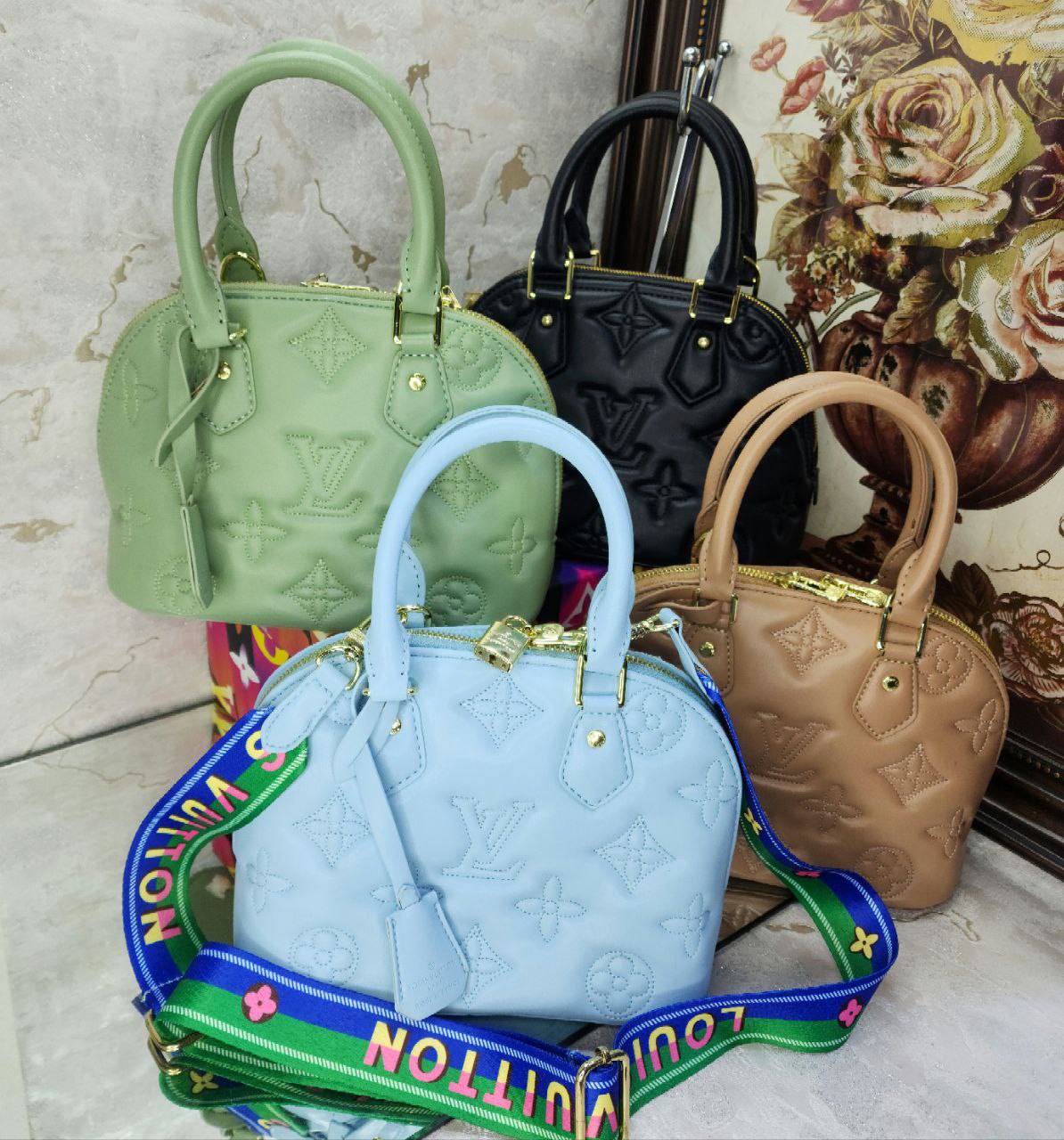 Louis Vuitton Alma BB Matelassé Bleu Glacier