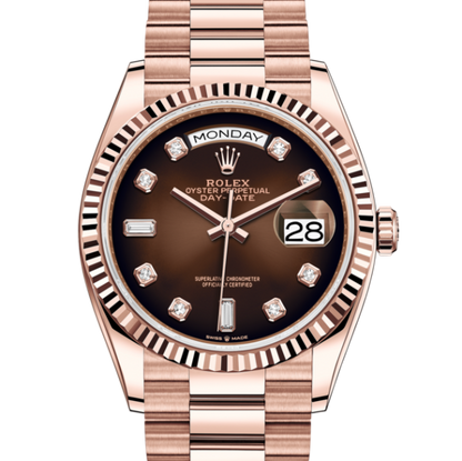 Rolex DAY DATE OR ROSE/BRUN
