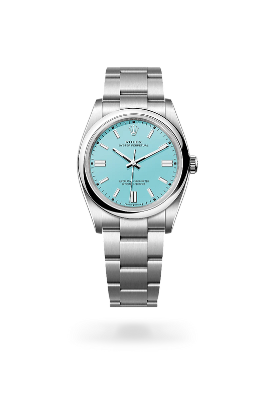 Rolex Oyster Perpetual Cadran Bleu Turquoise 36mm