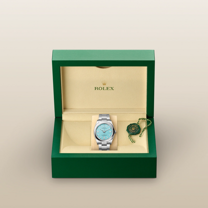 Rolex Oyster Perpetual Cadran Bleu Turquoise 36mm